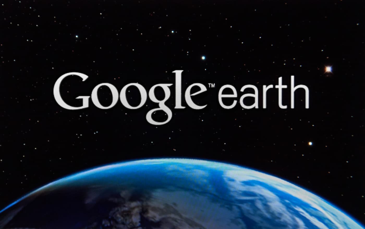 An image of Earth from Space with text overlay reading "Google earth"
